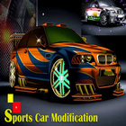 Modyfikacja samochód sportowy ikona