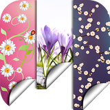 Frühling Blumen Hintergrund 3D Zeichen