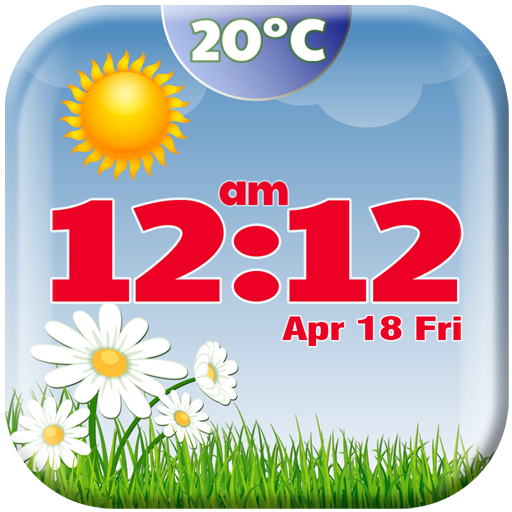 Spring Weather Clock Widget