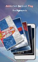 Serbian Flag - 3D Wallpaper Affiche