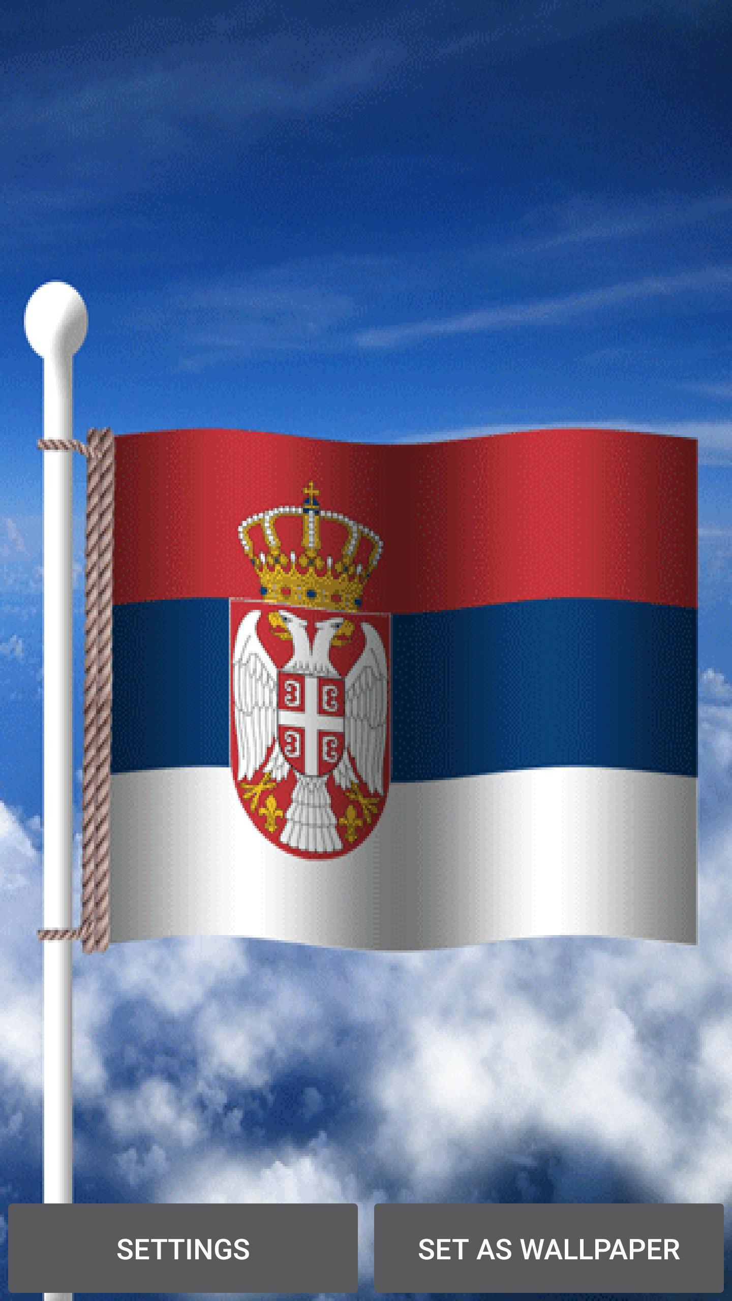 Android için Serbian Flag - 3D Wallpaper - APK'yı İndir