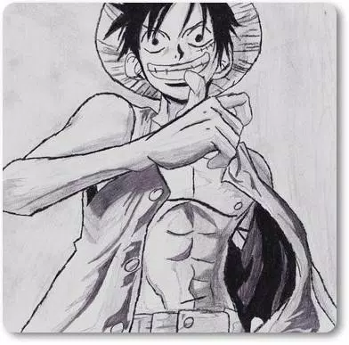 menggambar luffy