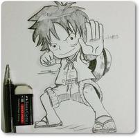 Tutorial How To Draw Luffy captura de pantalla 3