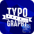 Typography art design icône