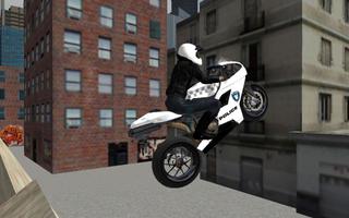 الشرطة دراجة نارية 3D الملصق