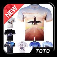 T Shirt Design 3D Affiche