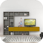 Conception de meuble TV icône