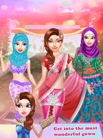 Indian Hijab Makeup Games 截图 3