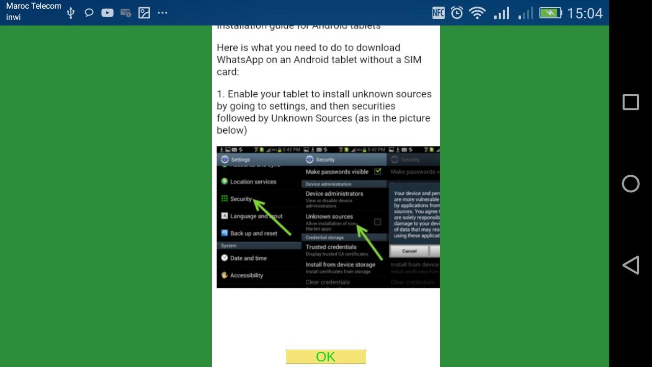 scaricare gratis whatsapp per tablet