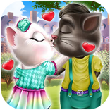 ”Talking Cat Kiss Game