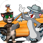 Talking Cat Vs Jerry Car Racing Adventure 圖標