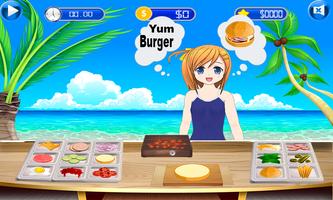 Fun Kitchen Chef– 2D Fast Food Burger Cooking Game syot layar 1