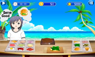Fun Kitchen Chef– 2D Fast Food Burger Cooking Game syot layar 2