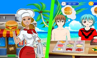 Fun Kitchen Chef– 2D Fast Food Burger Cooking Game syot layar 3