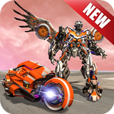 US Police Cop Robot:Transformers Bike Flying Robot ícone
