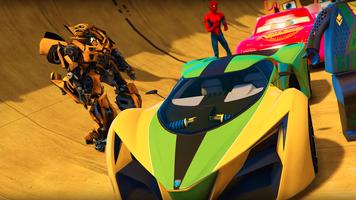 US Police Transform Cop Robot: Car Pigeon Game Cartaz