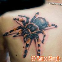 3D Tattoo Simple Affiche