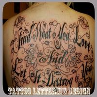 Tattoo Lettering Design โปสเตอร์