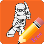 How to draw lego ninja icon