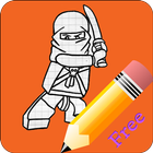 How to draw lego ninja icône