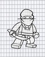 How to draw lego ninja скриншот 2