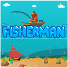 Fishing for children and the underwater world game icon