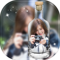 Bottle And Glass Photo Frames