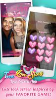 Teen Love Story Lock Screen App Affiche