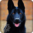 German Shepherd Dog Nice Black App Lock icône