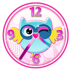 Mignon Hibou Horloge Widget icône