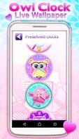 Mignon Hibou Horloge Widget capture d'écran 2