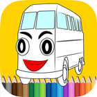 City Bus Coloring Book Kids ícone