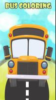 City Bus Coloring Book Kids Cartaz