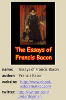 The Essays of Francis Bacon Affiche