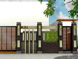 Modern Fence House Design-poster