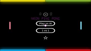 Neon Ping Pong Affiche
