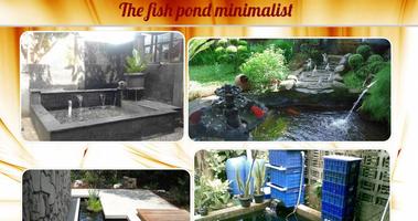 Minimalist garden fish pond โปสเตอร์