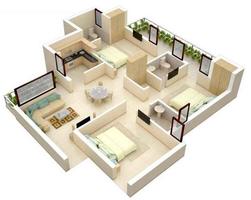 3D Modern Home Floor Plan capture d'écran 3