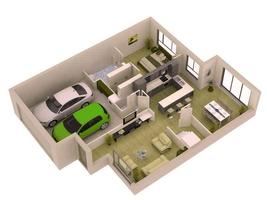 3D Modern Home Floor Plan capture d'écran 1