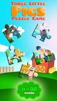 Poster Three Little Pigs Puzzle Game