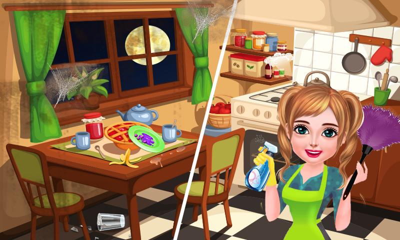 sweat baby girl house cleaning: cleanup games for android - apk download