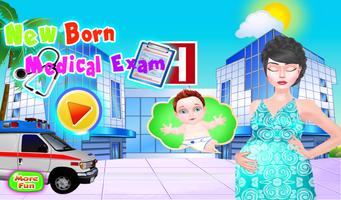 Newborn Baby Medical Exam Affiche