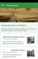 NUR HOLZ - Holzhaus-Bau Affiche