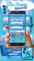 Blue Butterfly Keyboard App Affiche