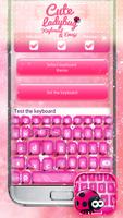 Cute Ladybug Keyboard & Emoji Affiche