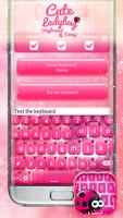 Cute Ladybug Keyboard & Emoji capture d'écran 1