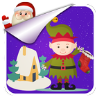 Cute Christmas Photo Stickers icône