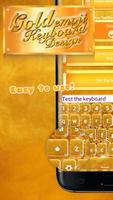 Teclado de ouro com emoticons Cartaz