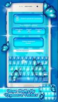 Blau Neon Tastatur Themen Plakat