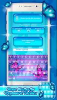 Blau Neon Tastatur Themen Screenshot 1